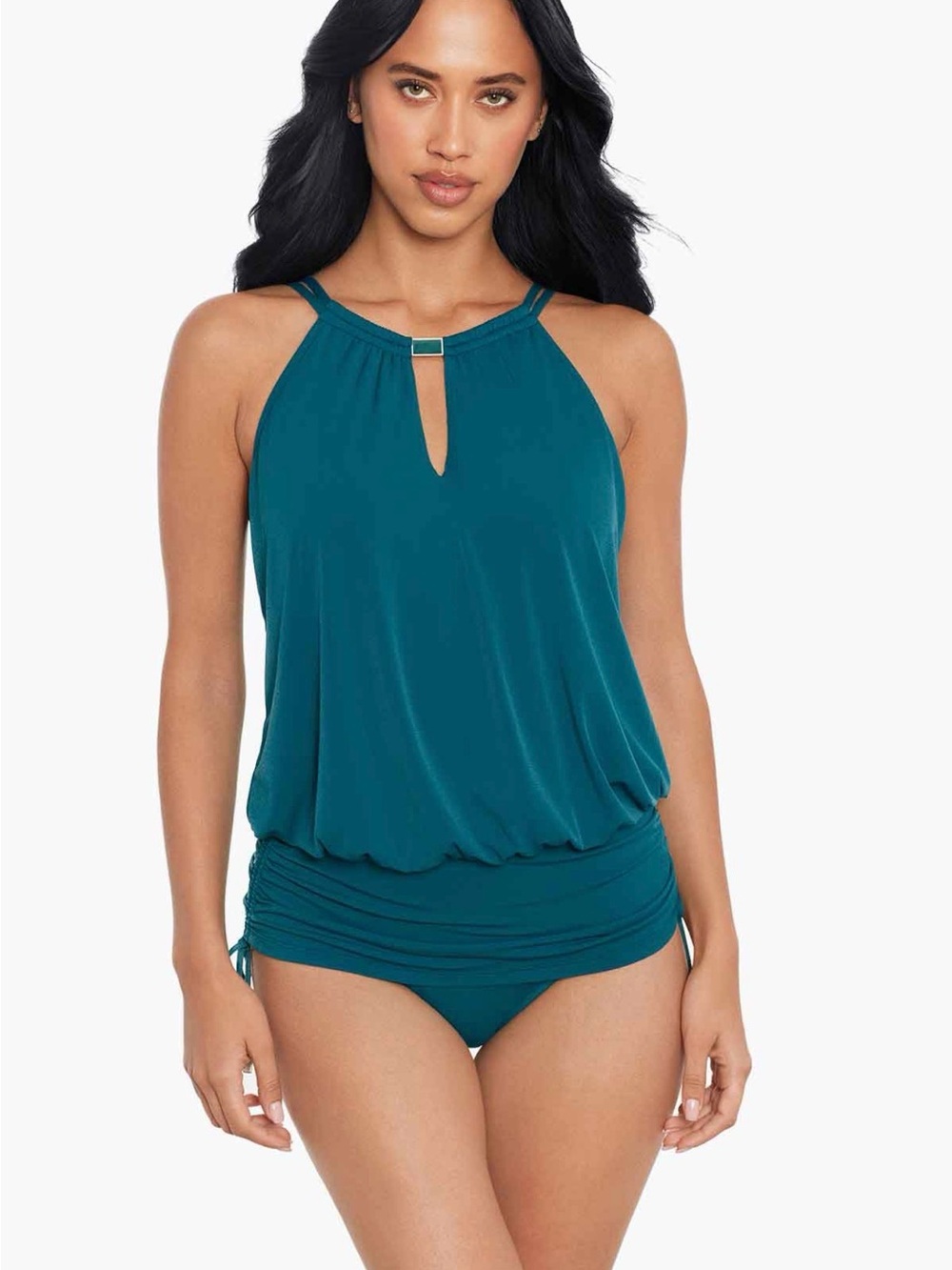 Magicsuit Susan One-Piece Teal Blouson Swimdress